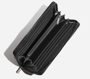 Emma Zip Around Wallet - Black / Nubuck